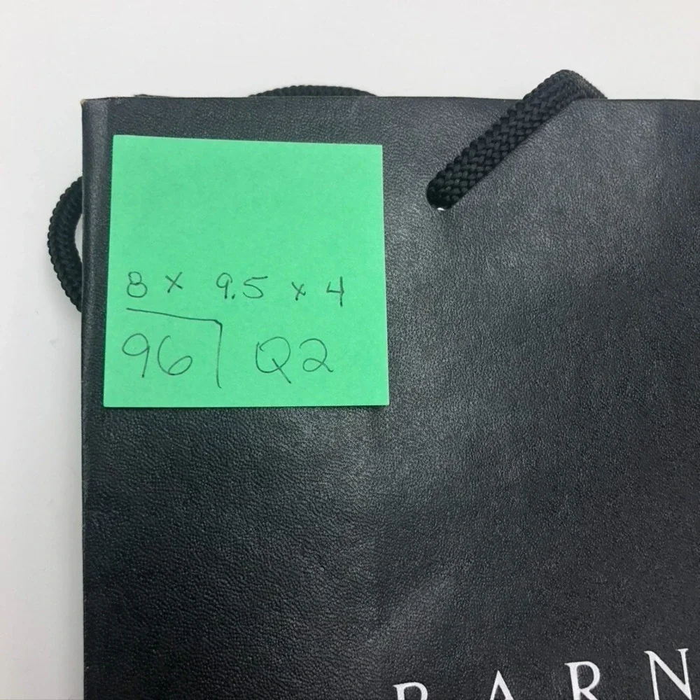 Barneys New York Authentic Black Gift Paper Shopping Bag 8x9.5x4